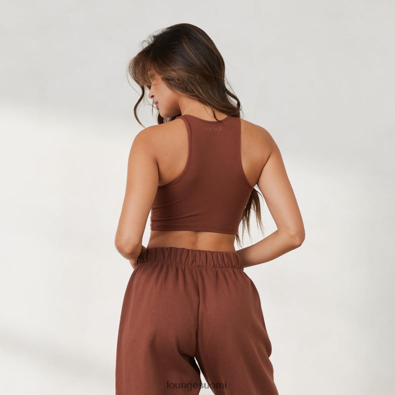 Lounge 365 sekunnin skin racerback toppi suklaa vaatteet naiset D46R26855