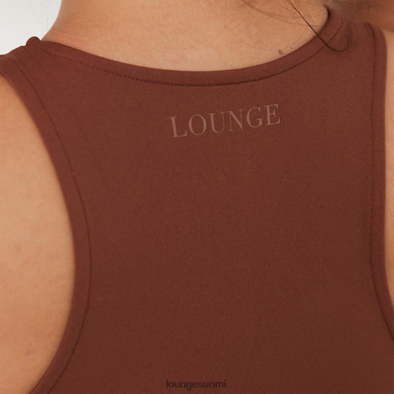 Lounge 365 sekunnin skin racerback toppi suklaa vaatteet naiset D46R26855