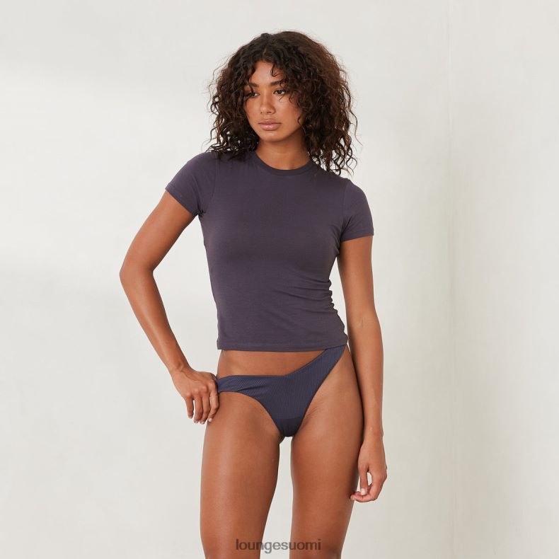 Lounge välttämätön lyhythihainen t-paita savustettu sininen vaatteet naiset D46R26830