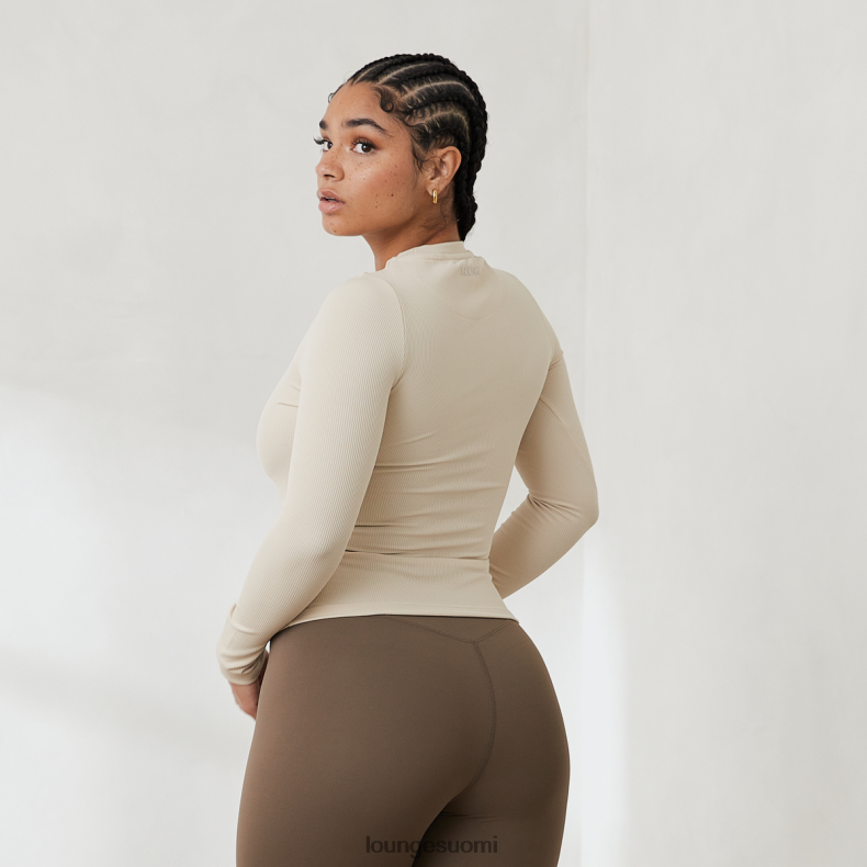 Lounge välttämätön pitkähihainen resoripaita kerma vaatteet naiset D46R26842