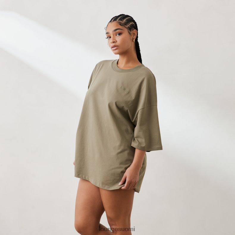 Lounge välttämätön ylisuuri t-paita oliivi vaatteet naiset D46R26849